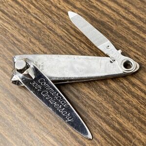 VTG Silver Tone "Commercial 30th Anniversary" Nail Clippers Made In USA